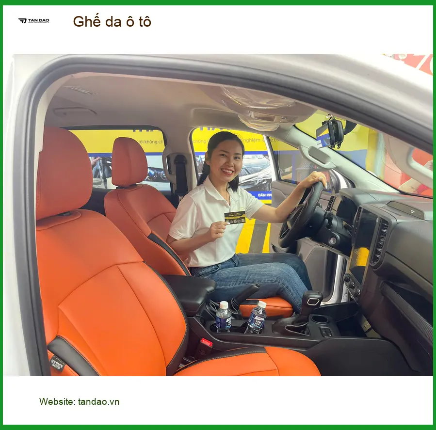 Chị Mai bọc ghế da ô tô Hyundai Accent để nâng tầm nội thất tại Quận 9 ảnh thực tế 3