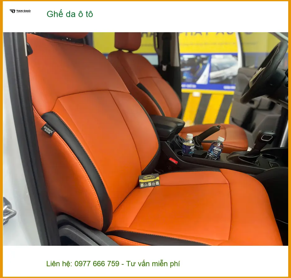 Chị Thanh bọc ghế da ô tô Hyundai Santa Fe tại Quận 8 để nội thất sang trọng hơn ảnh thực tế 2