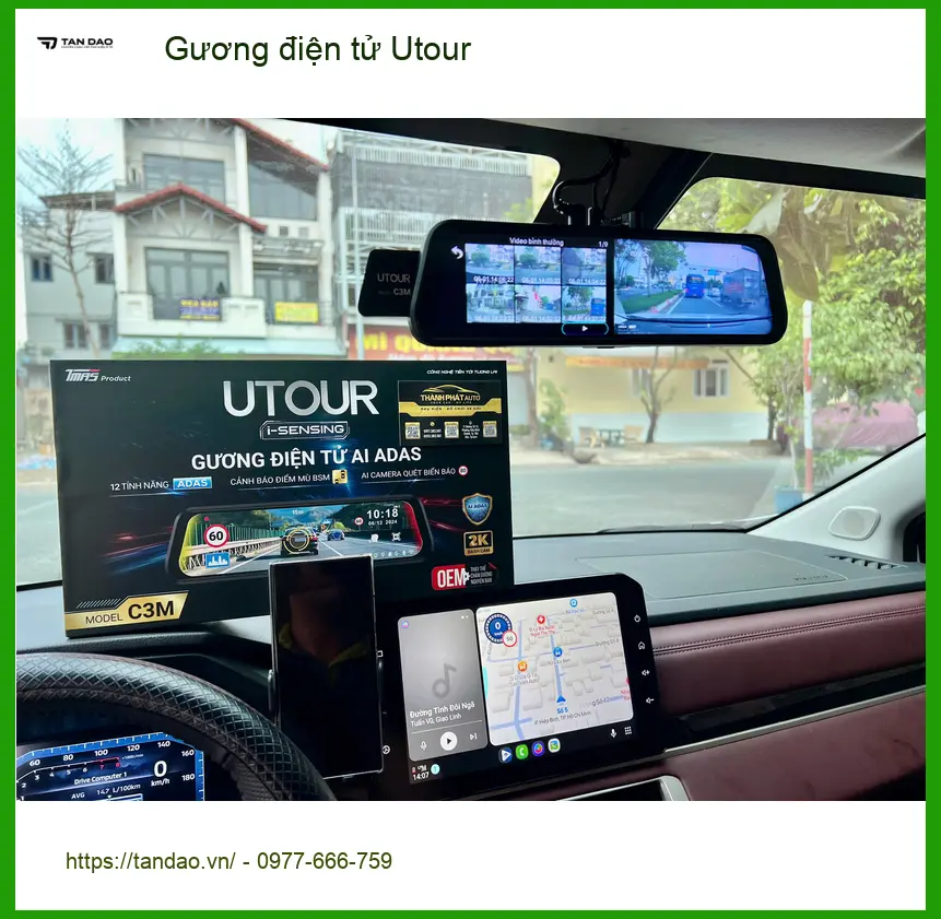 Anh Duy nâng cấp gương điện tử Utour cho Kia K3 tại Bình Chánh ảnh thực tế 2