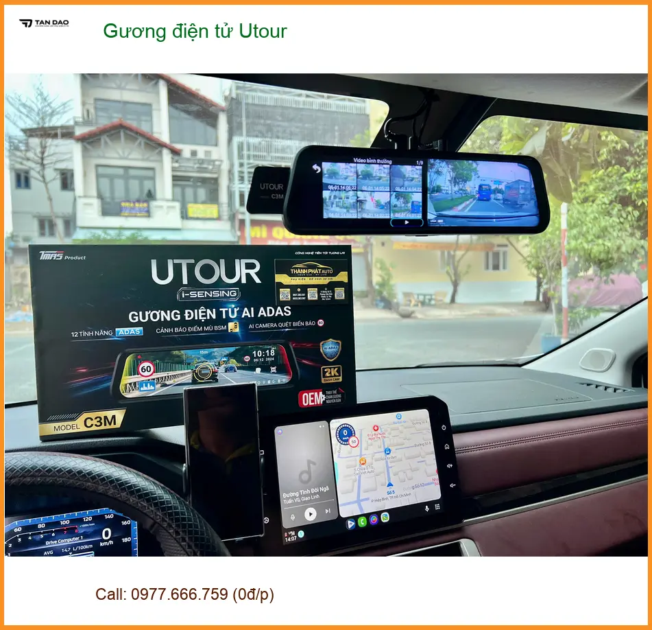 Anh Thắng lắp gương điện tử Utour cho Mazda CX-5 ở Quận 2 để tăng tầm nhìn ảnh thực tế 3