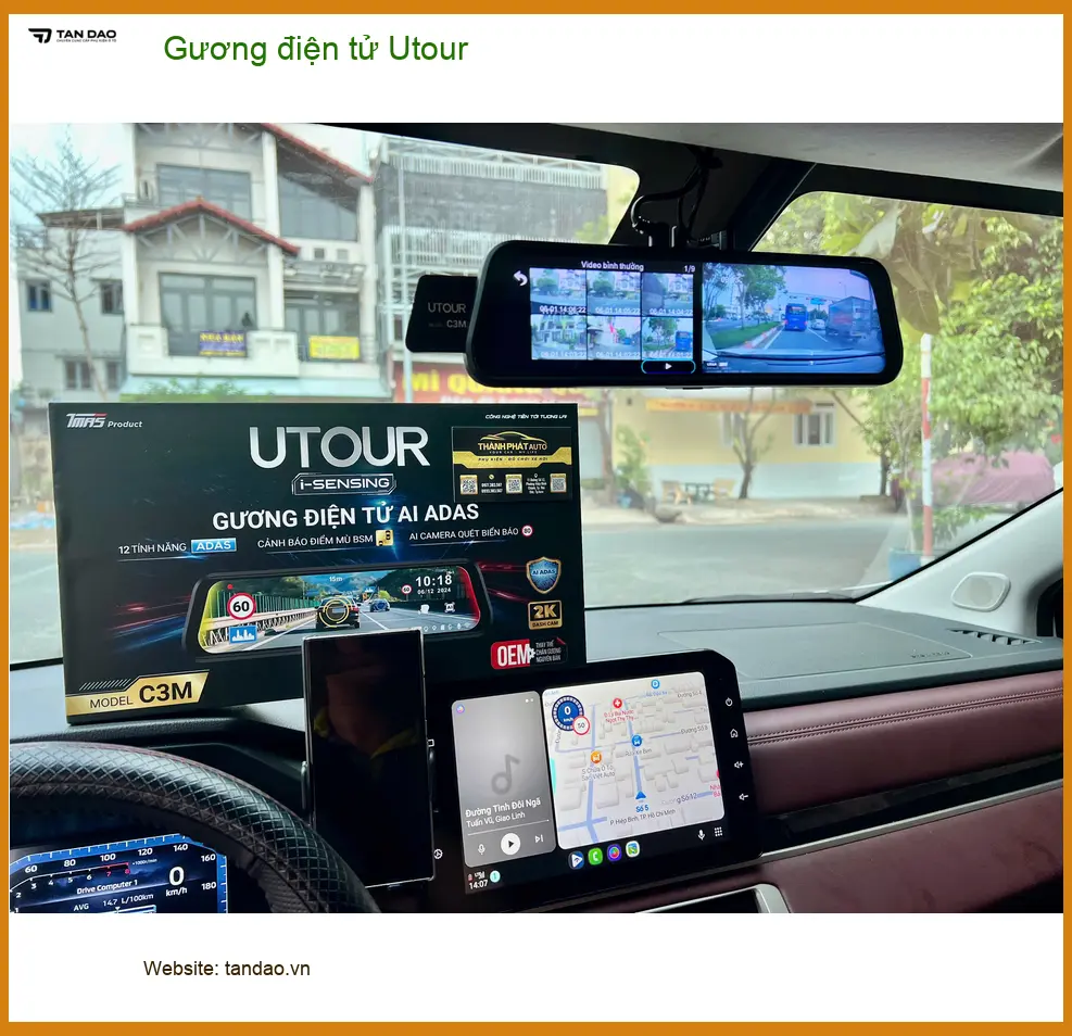 Anh Tấn lắp Gương điện tử Utour cho Mitsubishi Triton tại Hóc Môn để an toàn hơn khi lùi ảnh thực tế 2