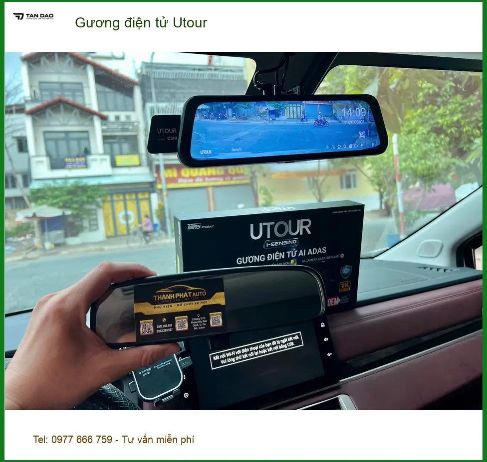 Anh Tấn lắp Gương điện tử Utour cho Mitsubishi Triton tại Hóc Môn để an toàn hơn khi lùi ảnh thực tế 4