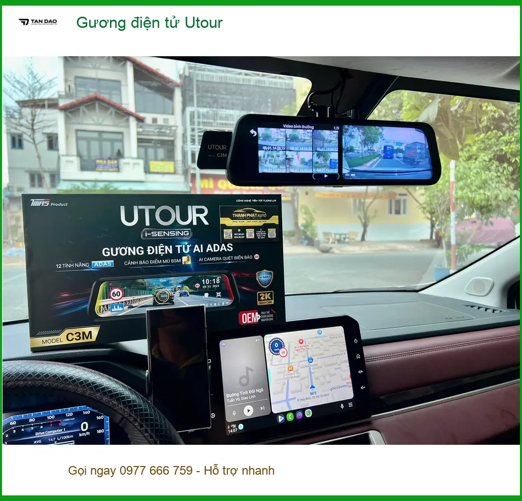Chị Mỹ Dung lắp Gương điện tử Utour cho Honda CRV tại Quận Bình Tân vì muốn nâng cấp an toàn ảnh thực tế 3