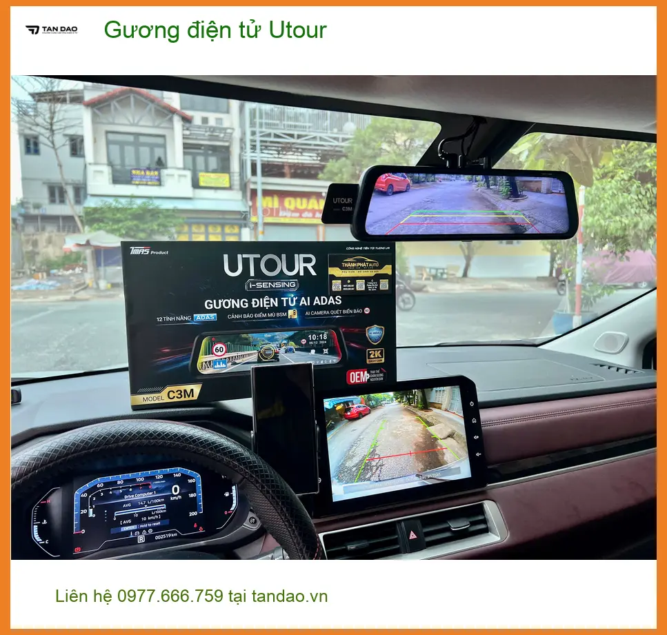 Chị Mỹ Dung lắp Gương điện tử Utour cho Honda CRV tại Quận Bình Tân vì muốn nâng cấp an toàn ảnh thực tế 4
