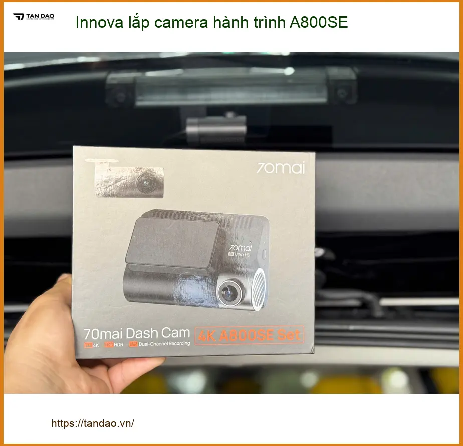 Chị Thư lắp camera hành trình A800SE cho Innova tại Quận 2. ảnh thực tế 2