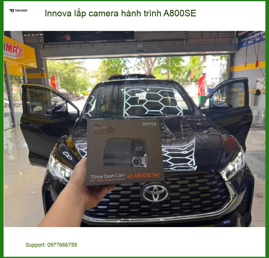 Chị Lan Anh gắn camera hành trình A800SE cho Innova ở Quận 4 ảnh thực tế 2