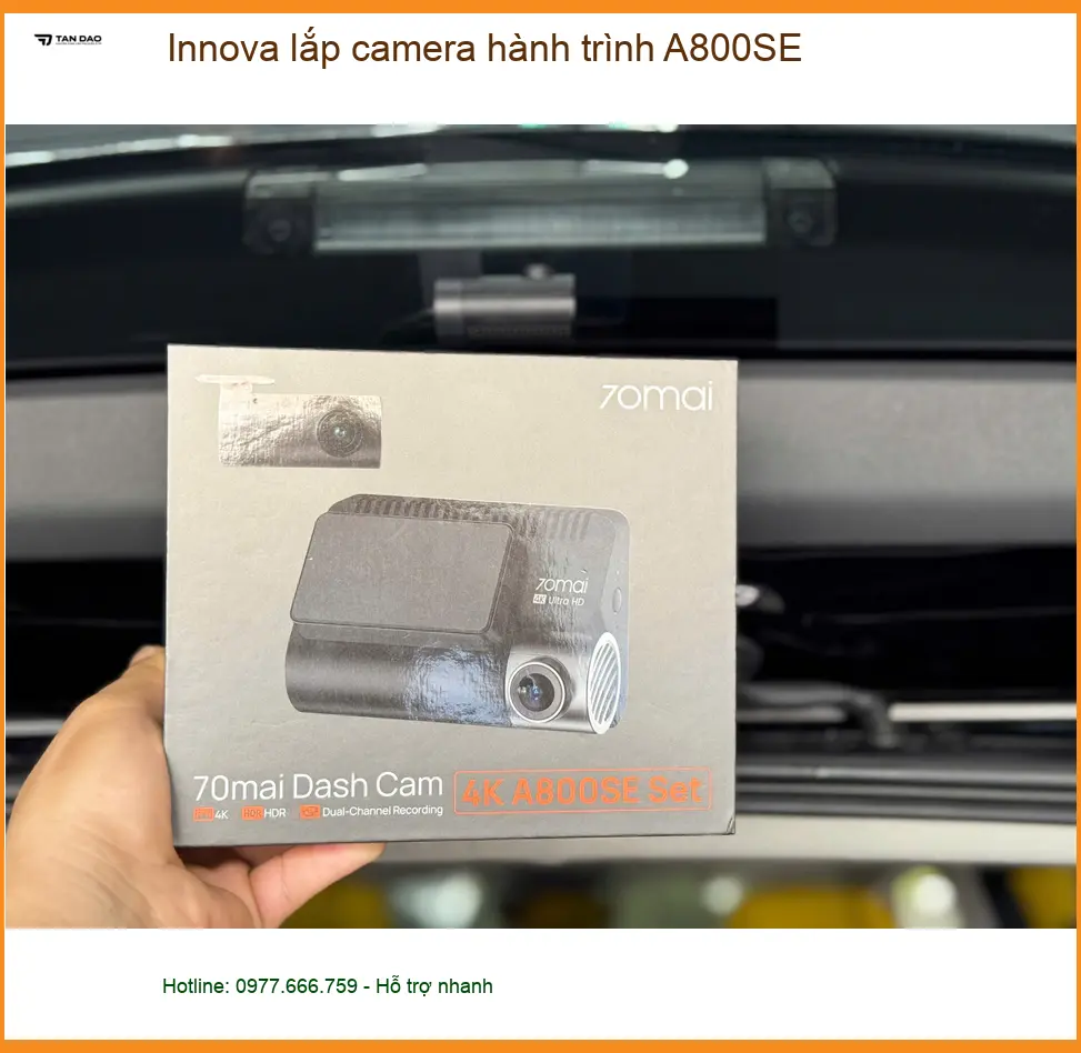 Chị Lan Anh gắn camera hành trình A800SE cho Innova ở Quận 4 ảnh thực tế 5
