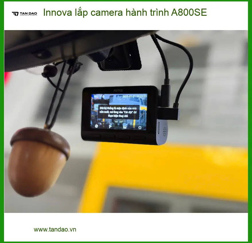 Chú Tấn lắp camera hành trình A800SE cho Innova tại Bình Thạnh đảm bảo an toàn ảnh thực tế 5