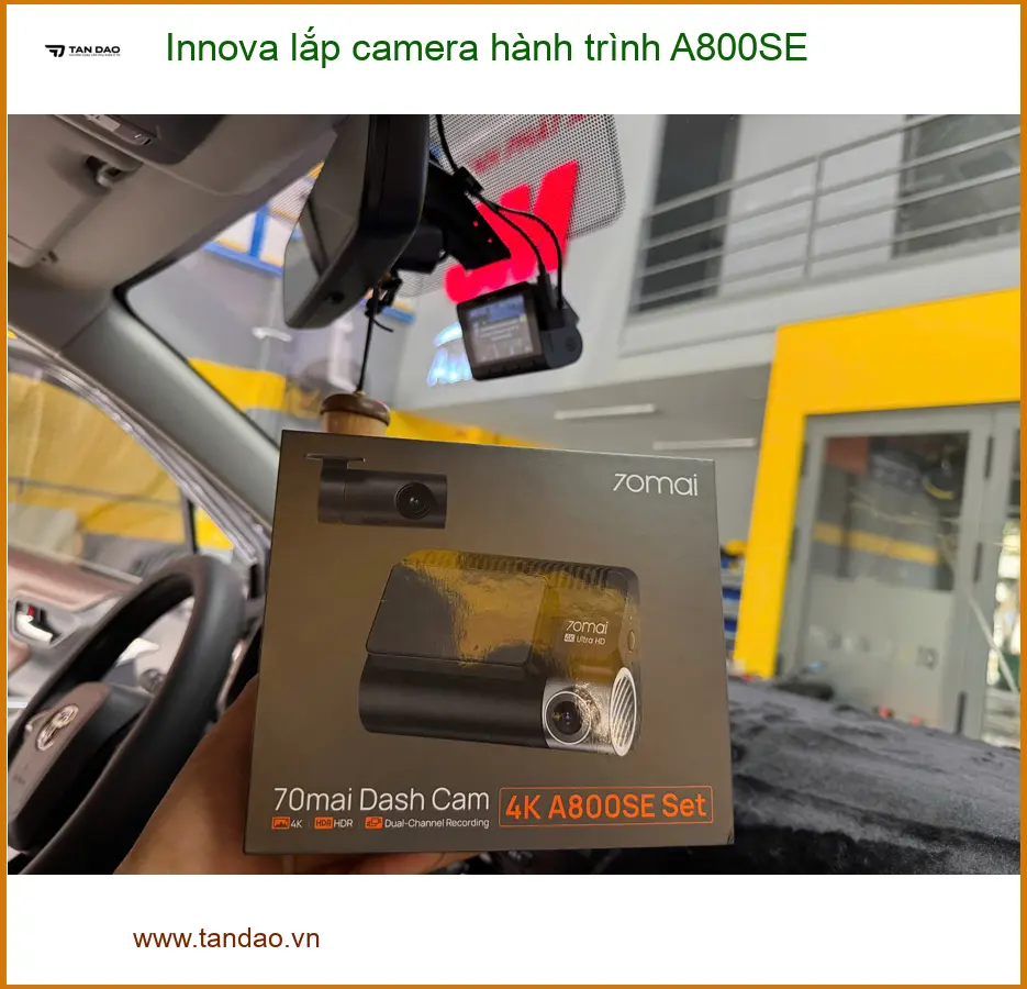 Chú Phước lắp camera hành trình A800SE cho Innova ở Quận 7 ảnh thực tế 2