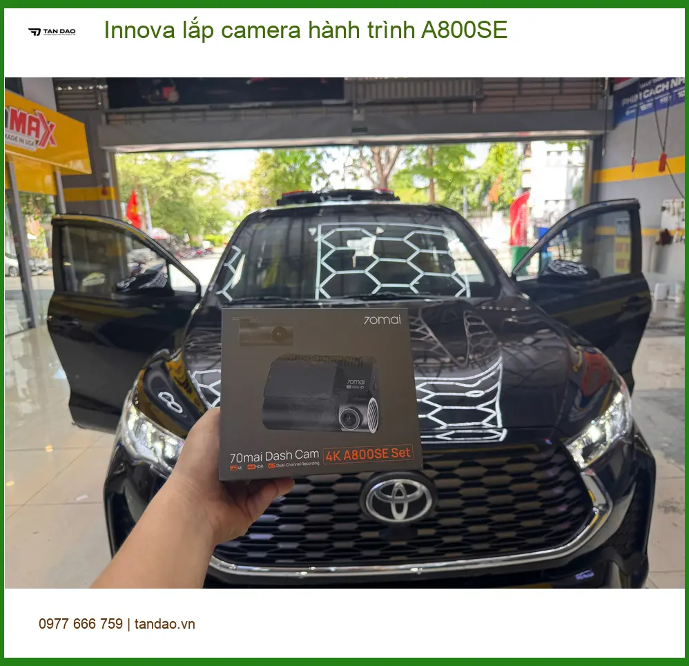 Chú Phước lắp camera hành trình A800SE cho Innova ở Quận 7 ảnh thực tế 4