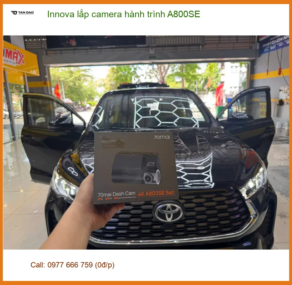 Chị Loan lắp camera hành trình A800SE cho Innova tại Quận Bình Tân ảnh thực tế 4