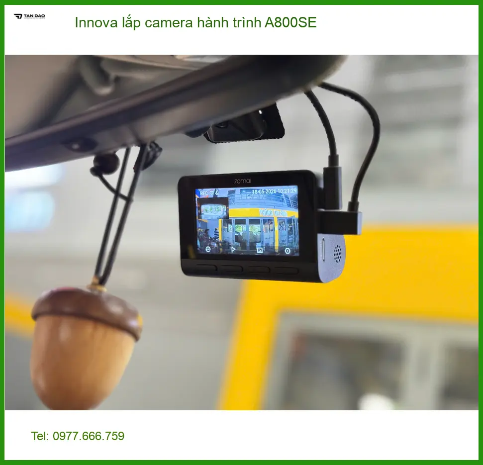Chú Nam lắp camera hành trình A800SE cho Innova tại Nhà Bè để đảm bảo an toàn ảnh thực tế 3