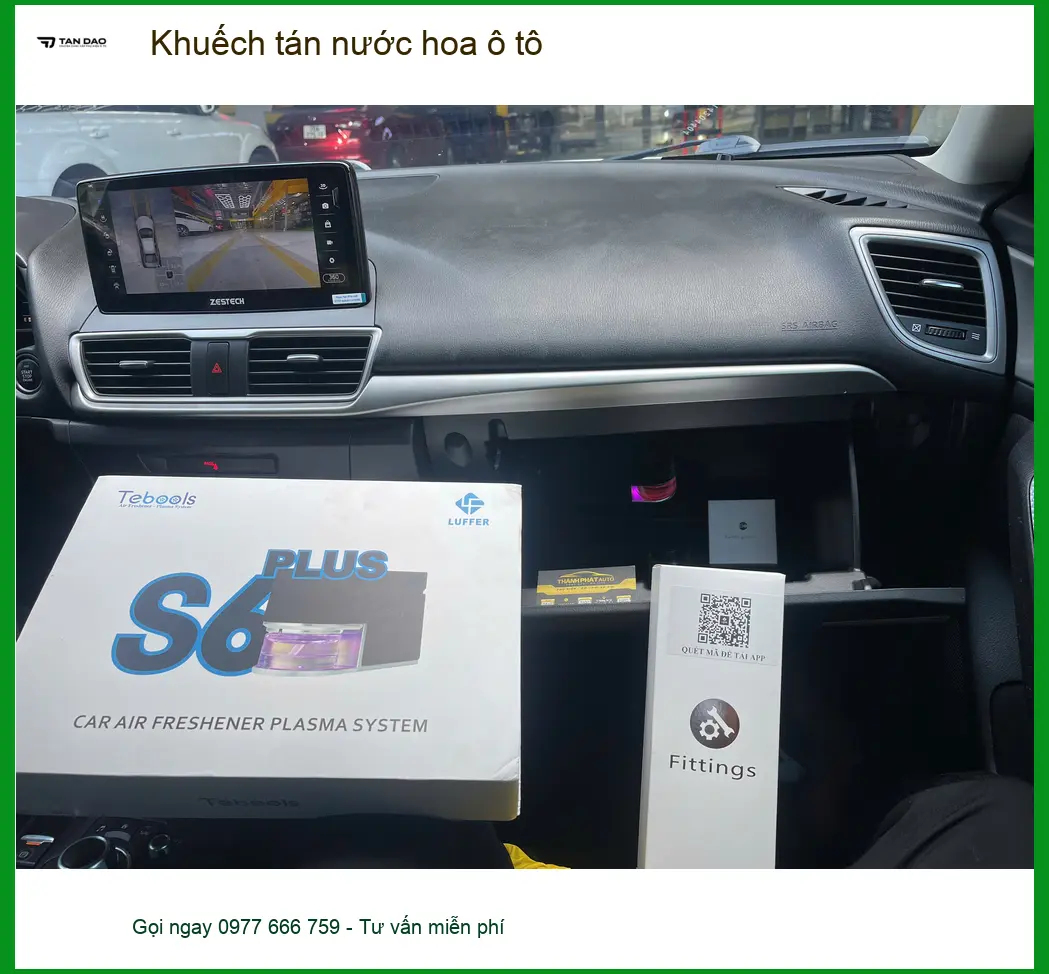 Chị Tuyết lắp khuếch tán nước hoa ô tô cho Hyundai Accent ở Quận 10