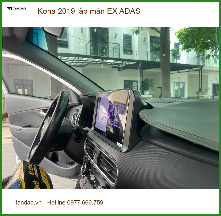 Anh Cường lắp màn hình EX ADAS Kona 2019 giá tốt tại Quận Bình Thạnh ảnh thực tế 3