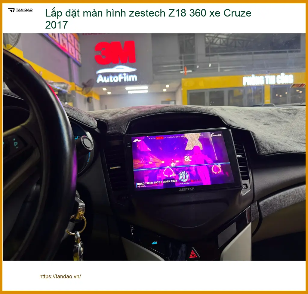 Anh Quân lắp màn hình Zestech Z18 360 xe Cruze 2017 ở Thủ Đức