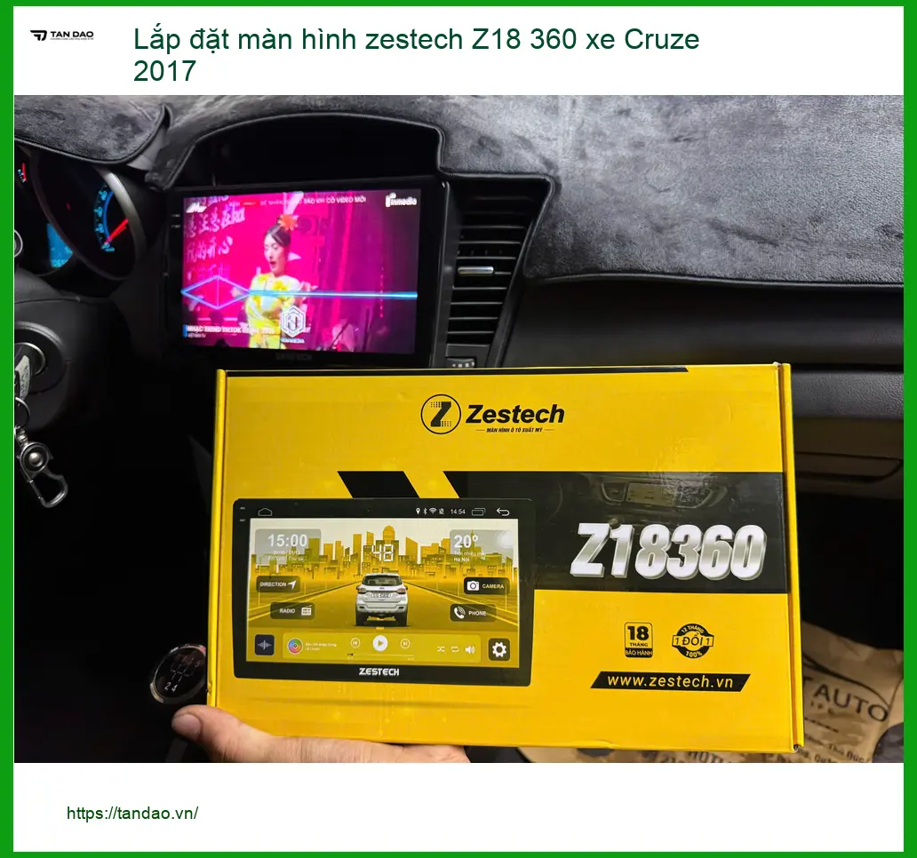 Anh Minh nâng cấp màn hình Zestech Z18 360 cho Cruze 2017 tại Quận 12
