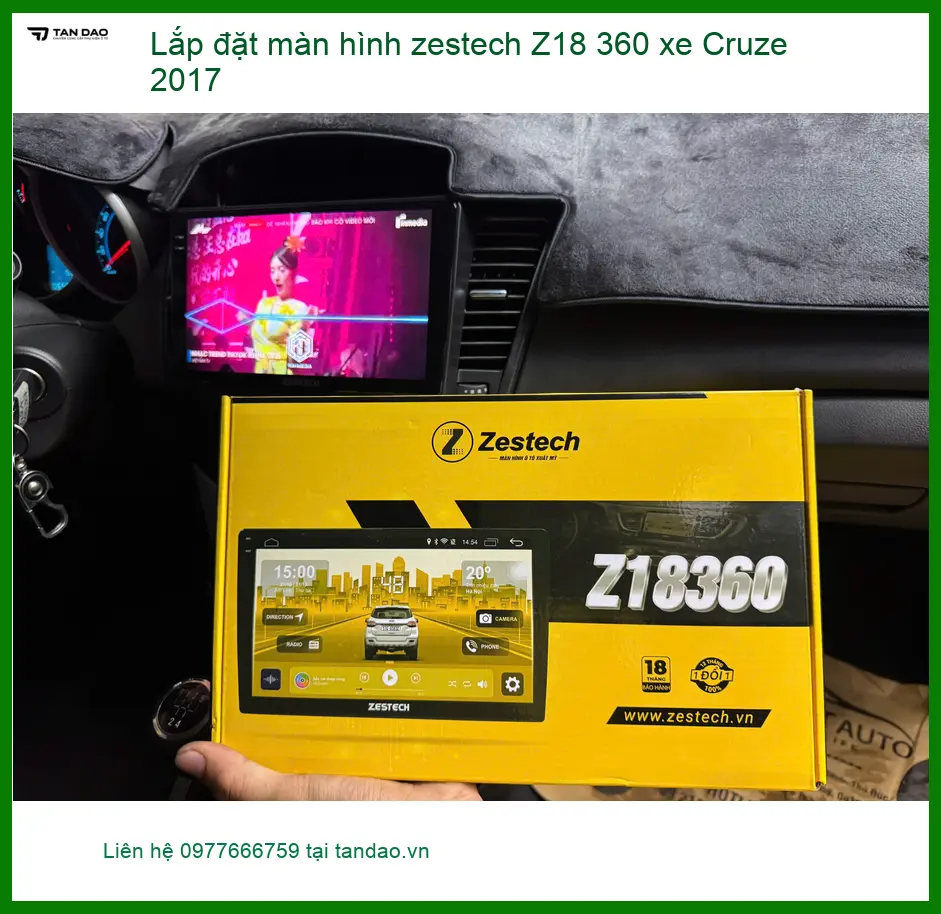 Anh Quân lắp màn hình Zestech Z18 360 xe Cruze 2017 ở Thủ Đức ảnh thực tế 2