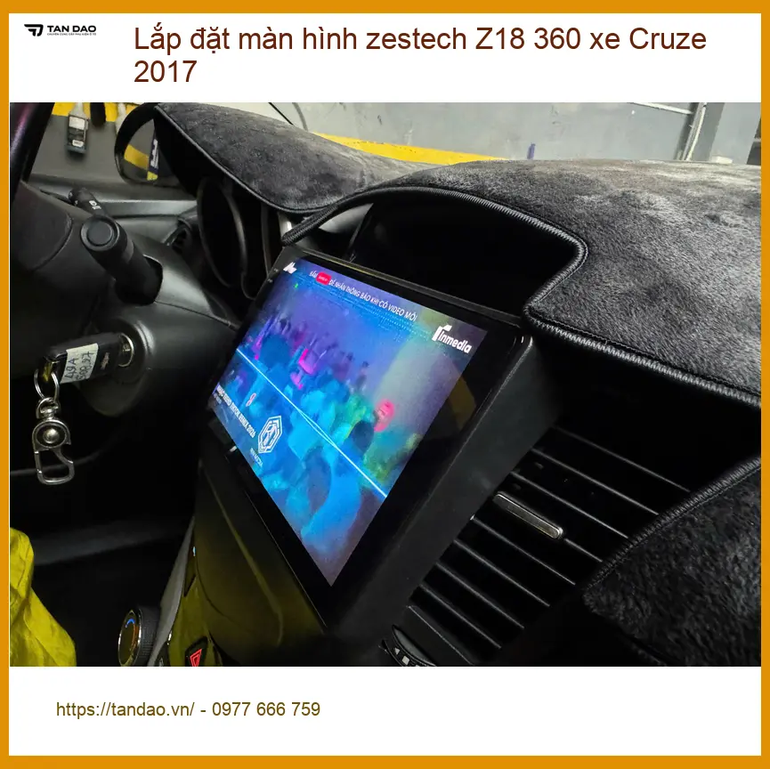 Anh Quân lắp màn hình Zestech Z18 360 xe Cruze 2017 ở Thủ Đức ảnh thực tế 3