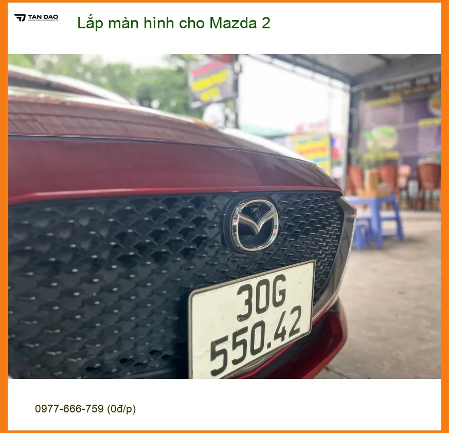 Chị Mai Phương lắp màn hình Android cho Mazda 2 tại Quận 10 vì màn zin thiếu tính năng ảnh thực tế 4
