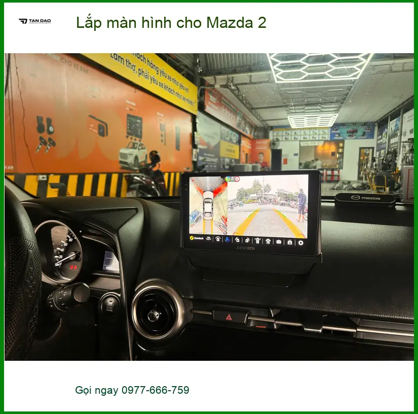 Anh Minh lắp màn hình Android cho Mazda 2 tại Quận 1 để tiện dẫn đường và giải trí ảnh thực tế 4