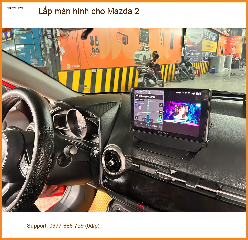 Anh Kiên lắp màn hình Mazda 2 tại Quận 4 để nâng cấp tiện ích ảnh thực tế 5