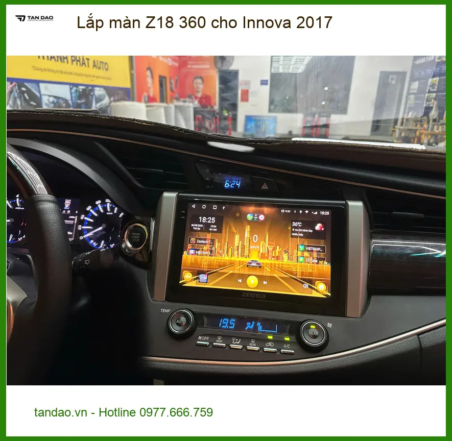 Anh Khang lắp màn Z18 360 cho Innova 2017 tại Quận Huyện Củ Chi ảnh thực tế 3
