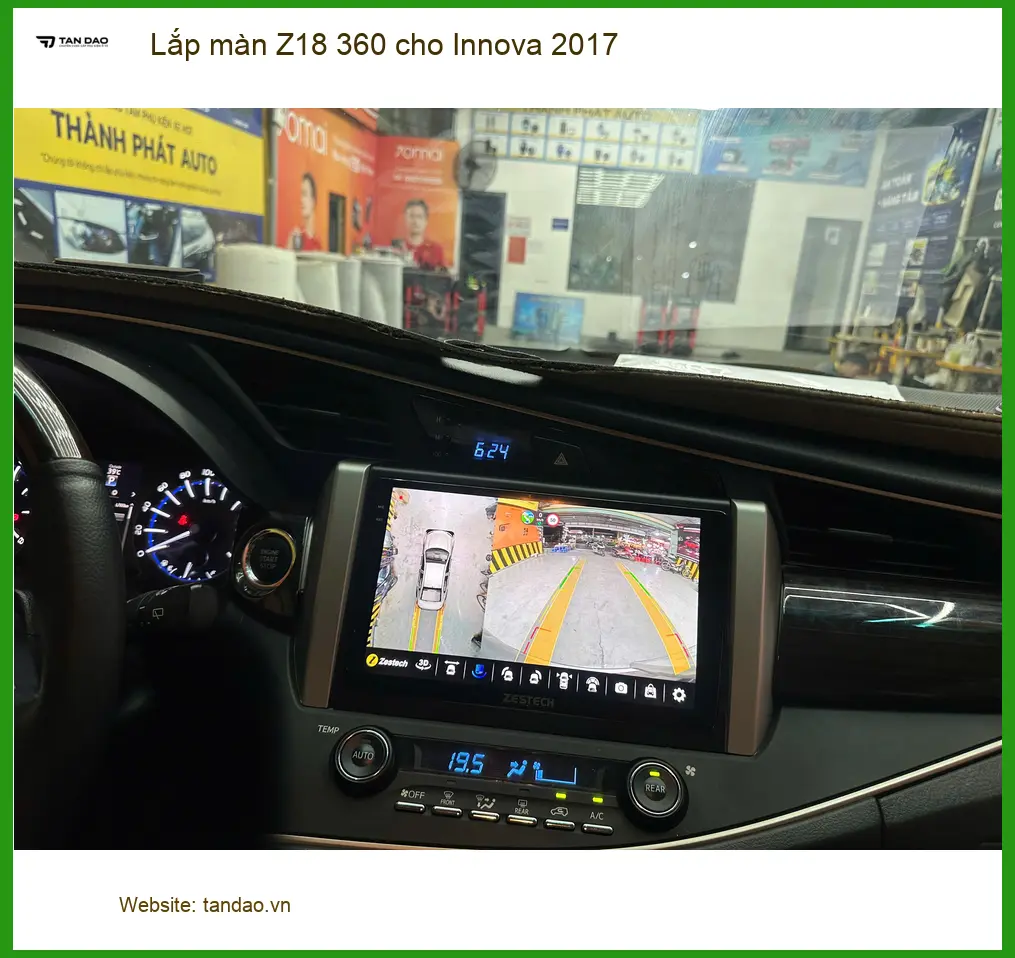Anh Minh lắp màn Z18 360 cho Innova 2017 tại Quận 3 nâng cao an toàn ảnh thực tế 3
