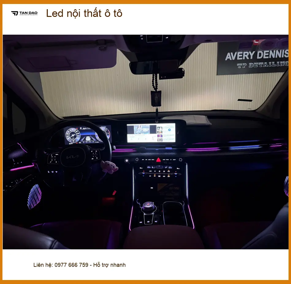 Chị Thùy Linh độ Led nội thất Kia Sonet tại Thủ Đức cho xe thêm phần đẳng cấp ảnh thực tế 2