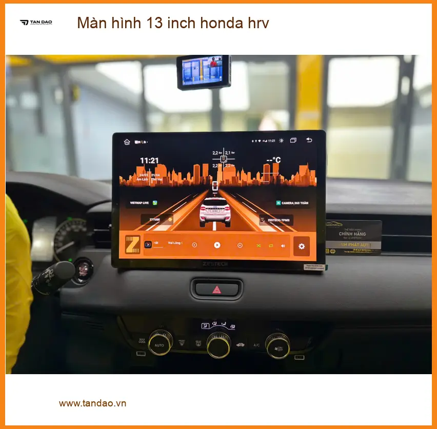 Chị Thảo lắp màn hình 13 inch Honda HR-V tại Hóc Môn tìm trung tâm uy tín ảnh thực tế 3