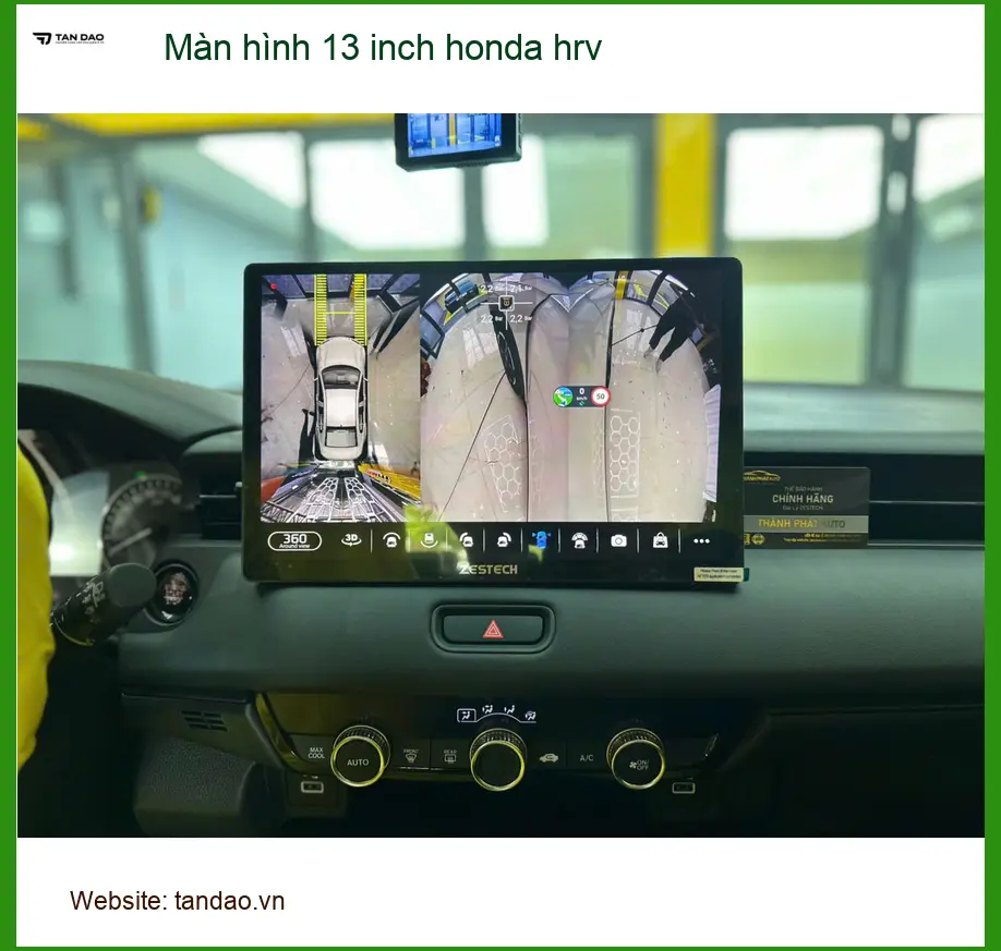 Chị Hồng lắp màn hình 13 inch Honda HR-V ở Quận 12 vì màn zin quá nhỏ ảnh thực tế 2