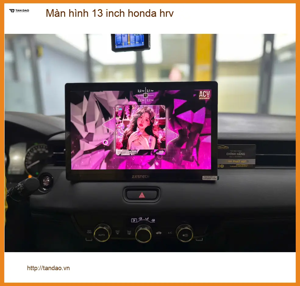 Chị Hồng lắp màn hình 13 inch Honda HR-V ở Quận 12 vì màn zin quá nhỏ ảnh thực tế 4