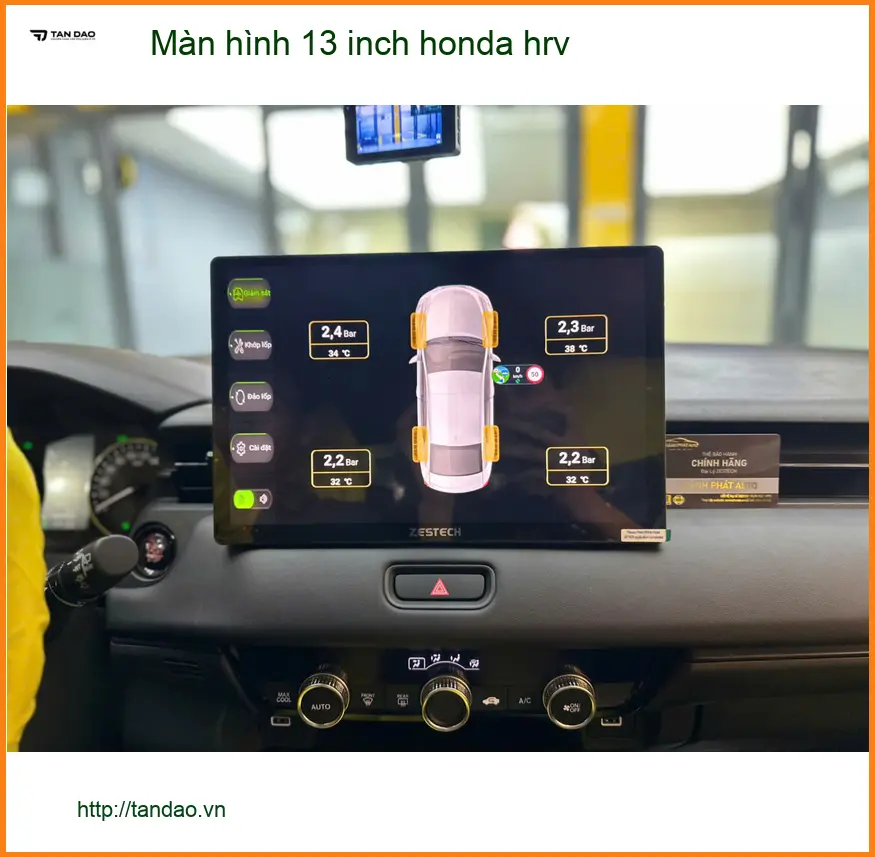 Chị Hồng lắp màn hình 13 inch Honda HR-V ở Quận 12 vì màn zin quá nhỏ ảnh thực tế 5