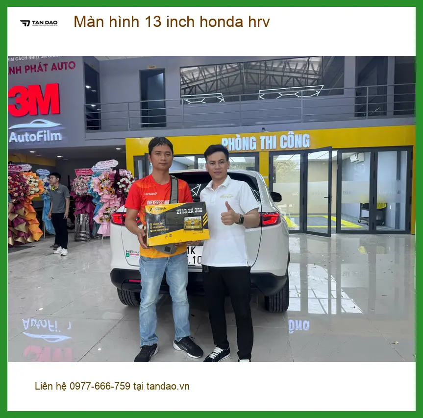 Anh Phong lắp màn hình 13 inch Honda HR-V tại Tân Phú giải trí tiện lợi ảnh thực tế 4
