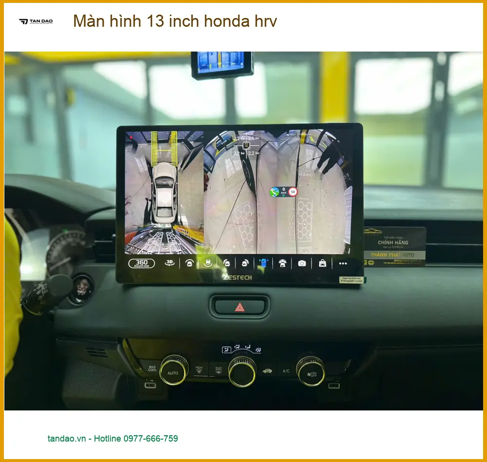 Chị Thảo lắp màn hình 13 inch Honda HR-V tại Nhà Bè vì màn zin quá nhỏ