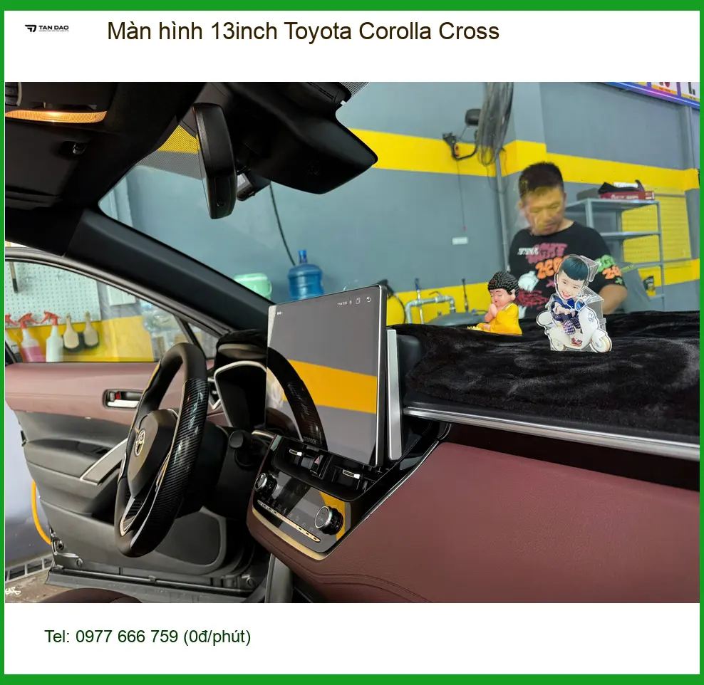 Anh Khôi lắp màn hình 13inch Toyota Corolla Cross tại Cần Giờ giúp lái xe tiện lợi ảnh thực tế 5