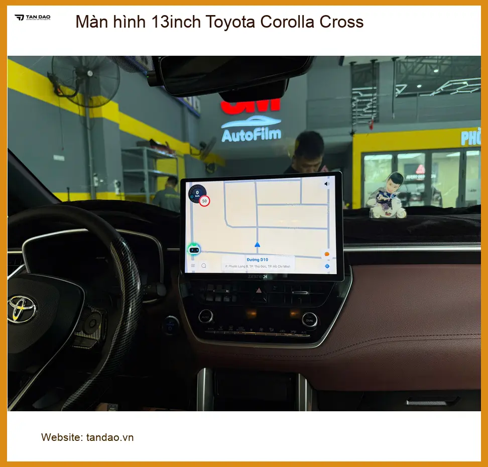 Anh Tấn lắp màn hình 13inch cho Toyota Corolla Cross Quận 2 chính hãng ảnh thực tế 2