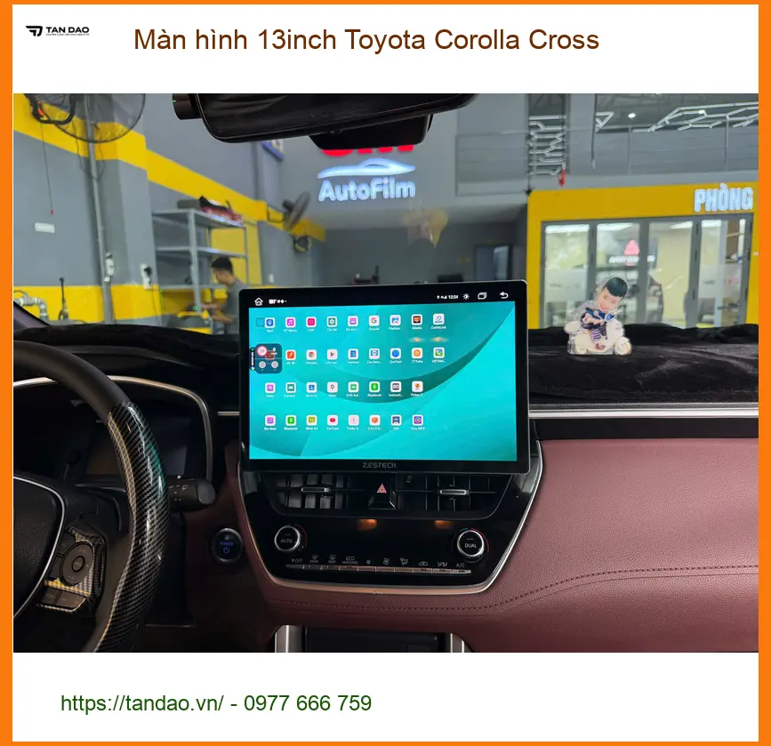 Anh Tấn lắp màn hình 13inch cho Toyota Corolla Cross Quận 2 chính hãng ảnh thực tế 3