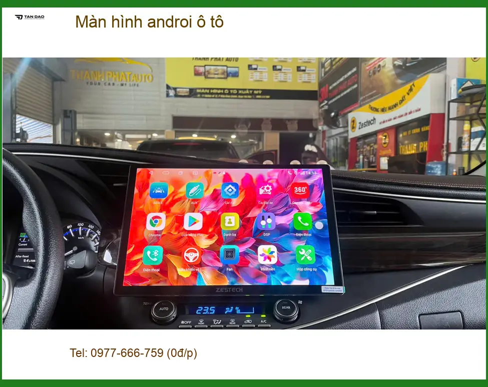 Chị Thanh Hoa lắp màn hình Android ô tô Hyundai Accent tại Quận 3 để xem bản đồ tiện lợi hơn ảnh thực tế 2