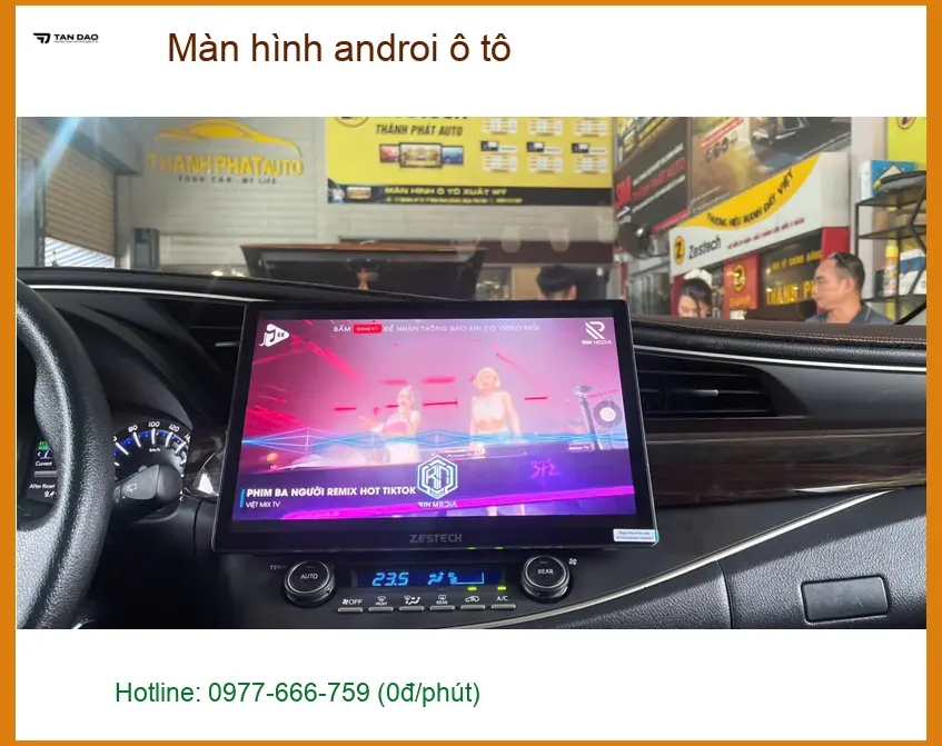 Chị Thanh Hoa lắp màn hình Android ô tô Hyundai Accent tại Quận 3 để xem bản đồ tiện lợi hơn ảnh thực tế 3