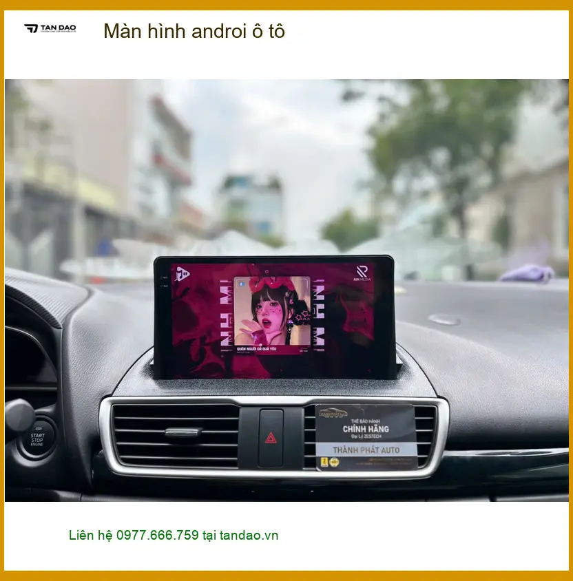 Cô Yến nâng cấp màn hình Android ô tô cho Honda CRV ở Cần Giờ vì màn zin thiếu tính năng giải trí