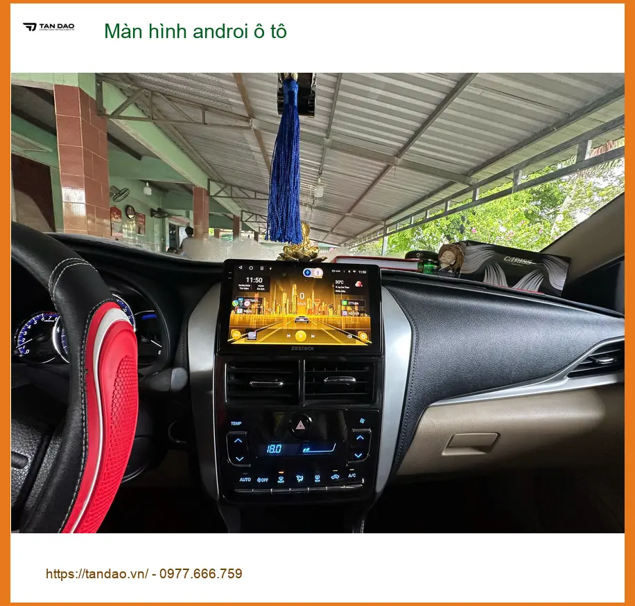 Chị Thanh Vân lắp màn hình Android ô tô cho Ford Everest tại Quận Tân Phú ảnh thực tế 2