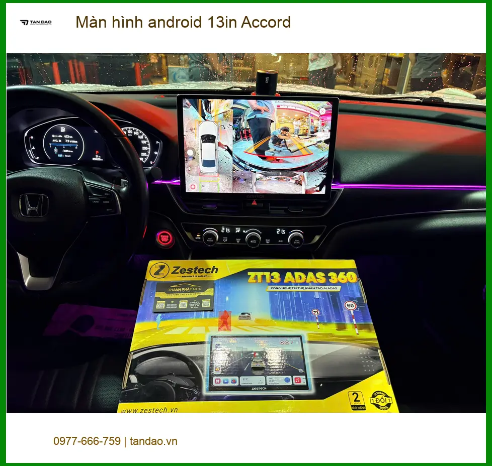 Chú Sơn lắp màn hình Android 13 inch cho Accord tại Thủ Đức vì cần tính năng thông minh hơn ảnh thực tế 3