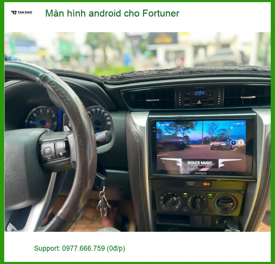 Chị Bích nâng cấp màn hình Android Fortuner tại Bình Thạnh tiện nghi. ảnh thực tế 3