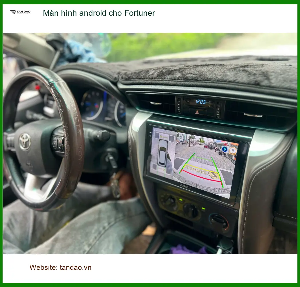 Chị Bích nâng cấp màn hình Android Fortuner tại Bình Thạnh tiện nghi. ảnh thực tế 4