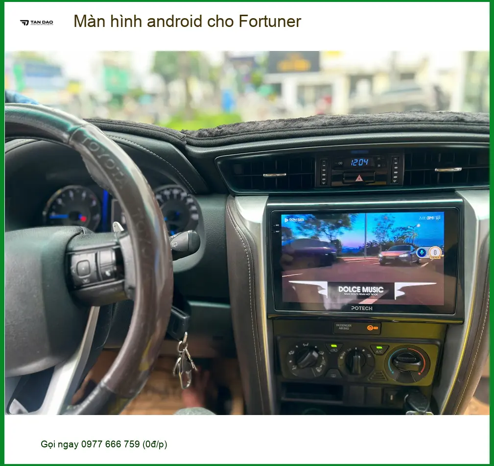 Anh Hưng lắp màn hình Android Fortuner tại Quận 4 để nâng cấp giải trí ảnh thực tế 2