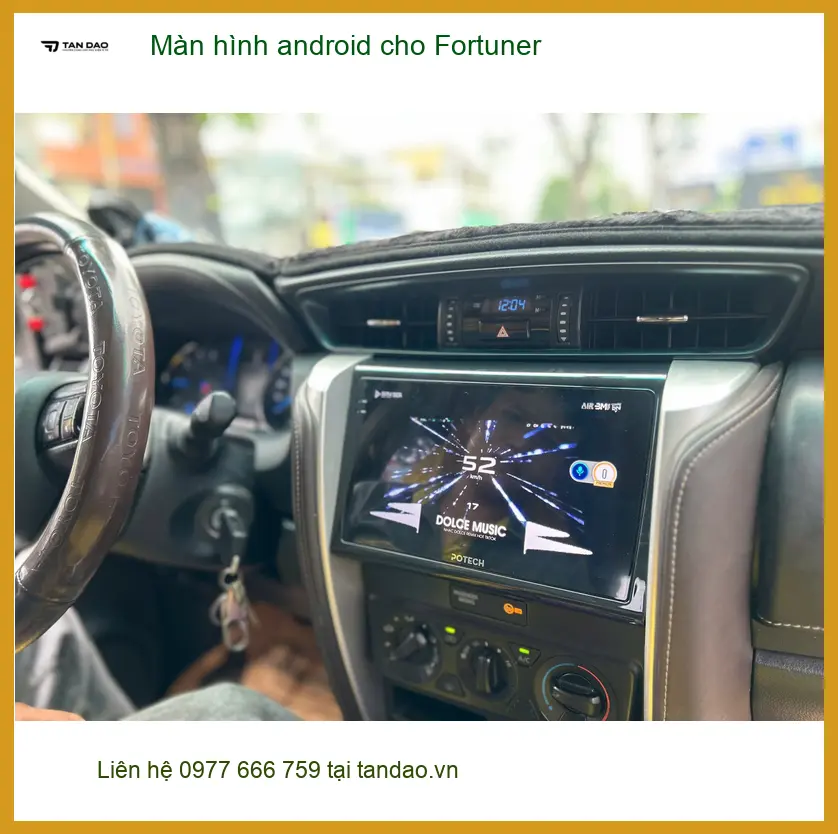 Anh Hưng lắp màn hình Android Fortuner tại Quận 4 để nâng cấp giải trí ảnh thực tế 4