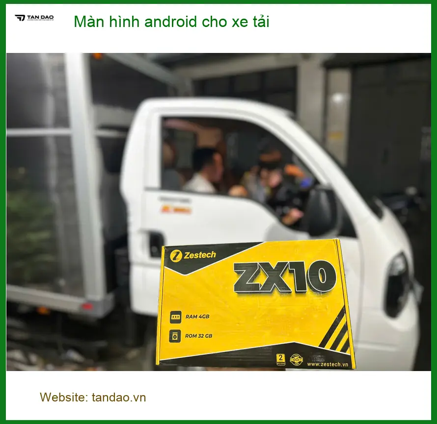Anh Bách nâng cấp màn hình Android xe tải Fuso Canter tại Quận 9 cho chuyến đi dài