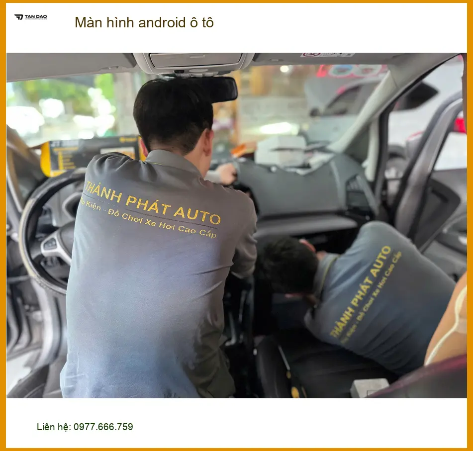 Chú Đạt lắp màn hình Android ô tô cho Mitsubishi Triton Quận 8 vì màn hình cũ đã quá chậm ảnh thực tế 2