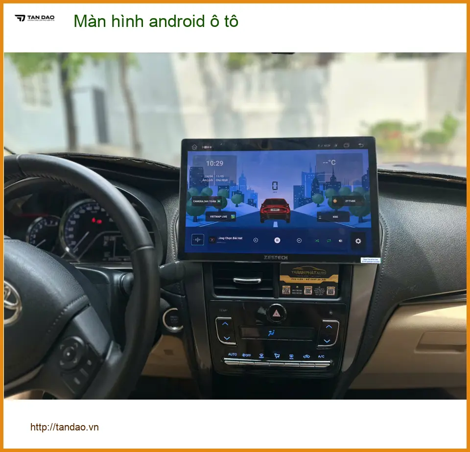 Anh Cường nâng cấp màn hình Android ô tô cho Toyota Vios tại Gò Vấp vì màn zin lỗi thời ảnh thực tế 2