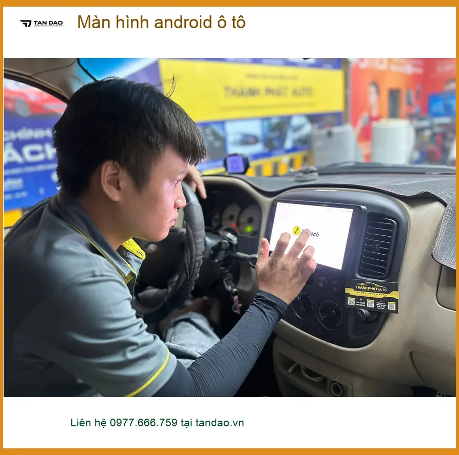 Bác Long lắp màn hình Android ô tô cho Mazda 3 tại Quận 2 để thay màn hình cũ ảnh thực tế 2